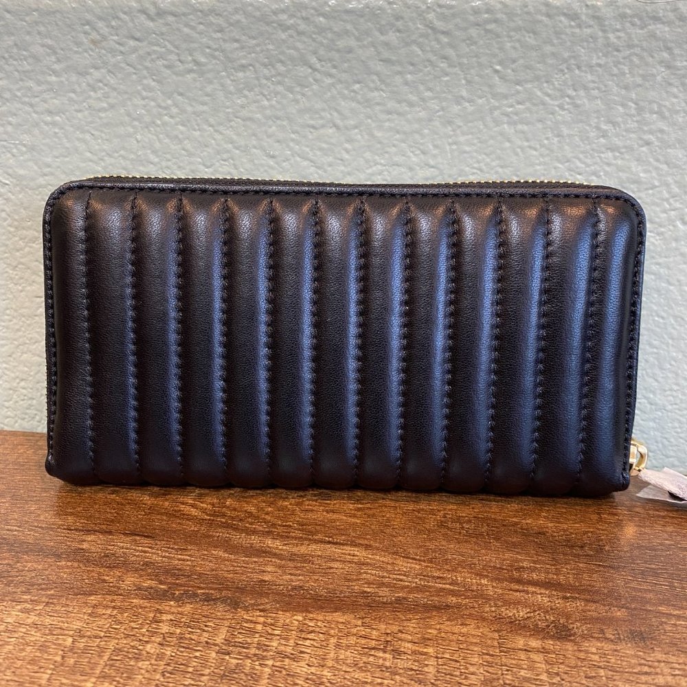 🚀SOLD🧨NWT Coach Accordion Zip Wallet W/ Linear Quilting - Picture 2 of 11